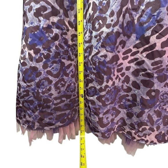 Jovani Purple Strapless Sequined Leopard Print Ball Gown Prom Dress Sz 0 - Picture 11 of 14